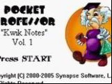 Pocket Professor - Kwik Notes - Vol. 1